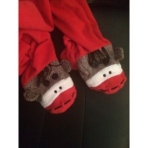 Sock Monkey Footie Pajamas